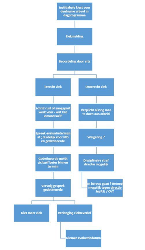 Infographic ziekmelding justitiële instelling