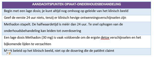 Verslavingsquiz 1 - AANDACHTSPUNTEN OPIAAT-ONDERHOUDSBEHANDELING