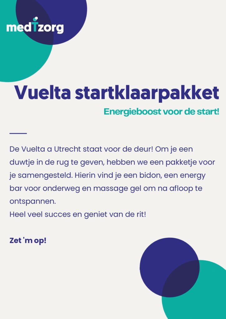 Flyer van het Vuelta a Utrecht Startklaarpakket