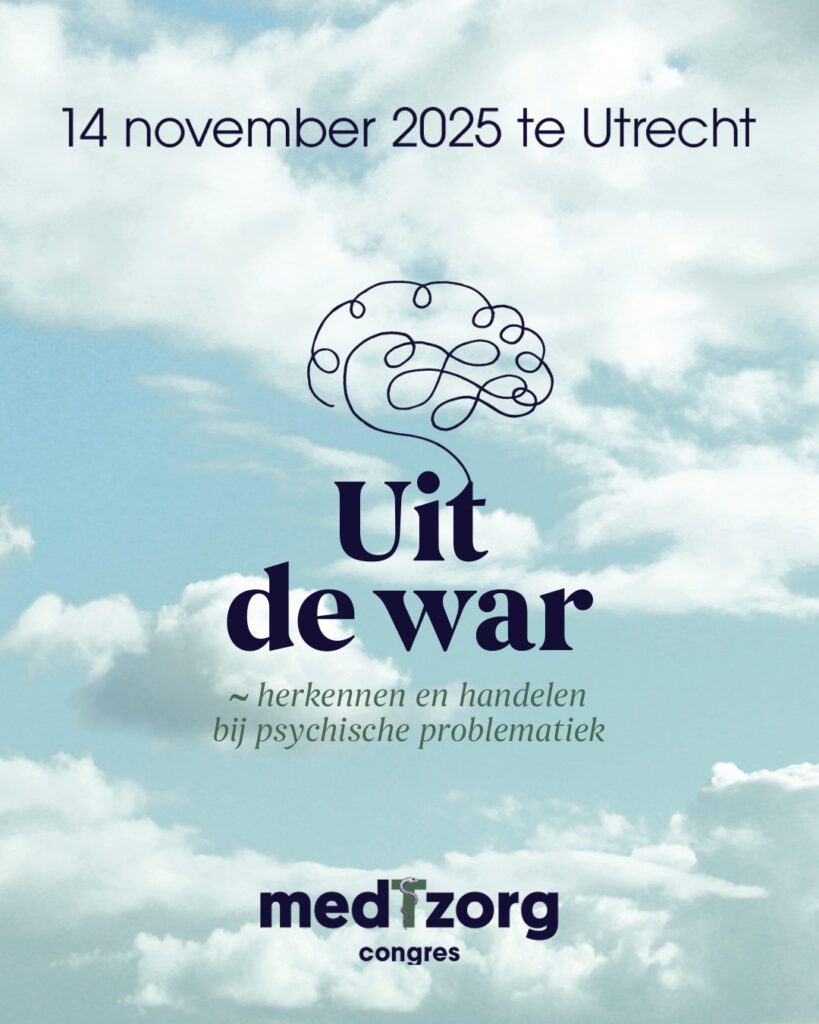 Afbeelding aankondiging medTzorg congres 'Uit de war'