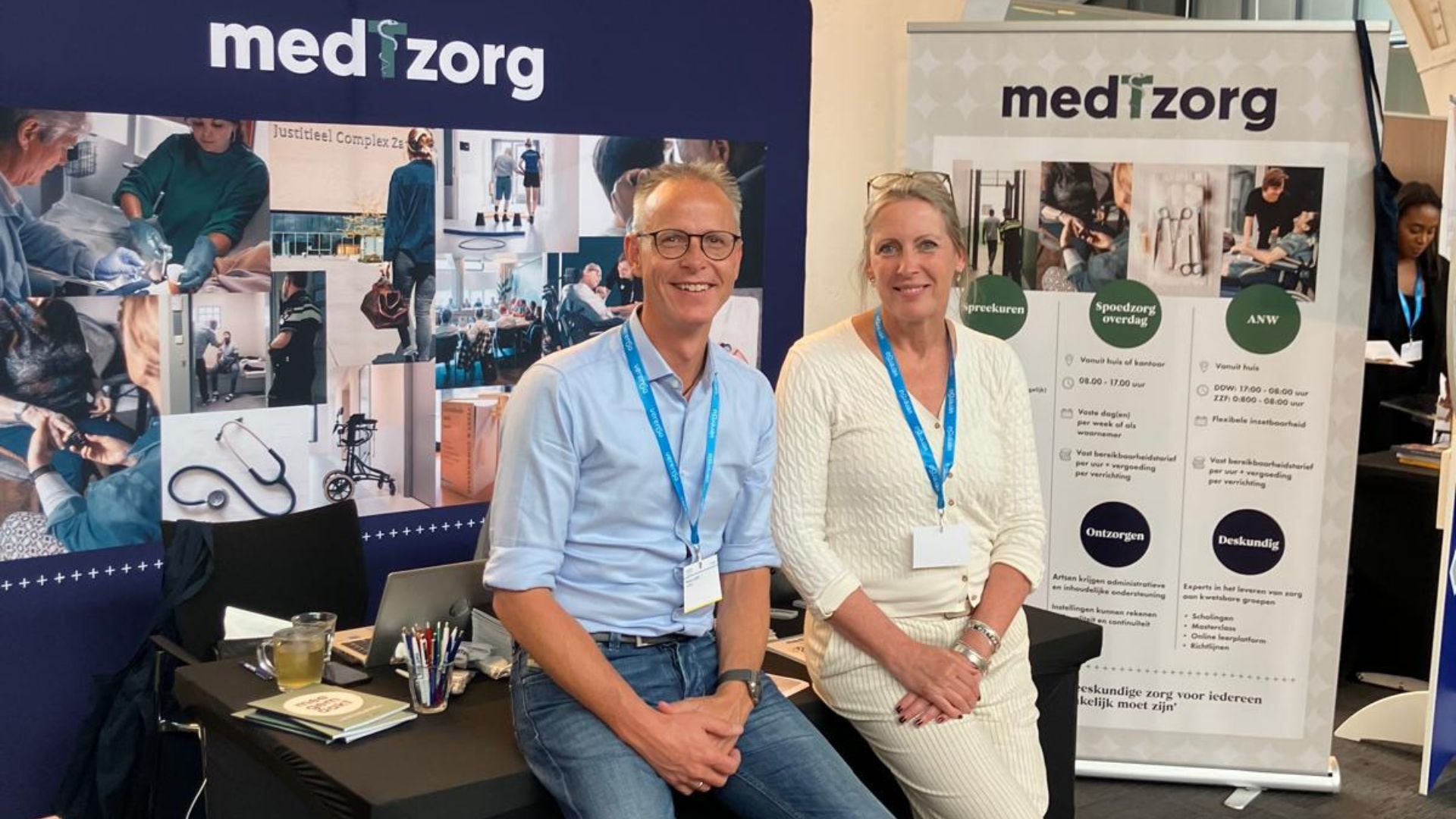 Foto van Martijn Ruiten en Ingrid Brouns op het Verenso congres 2025