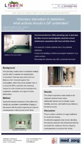 Poster Voluntary starvation in detention; what actions should a GP undertake